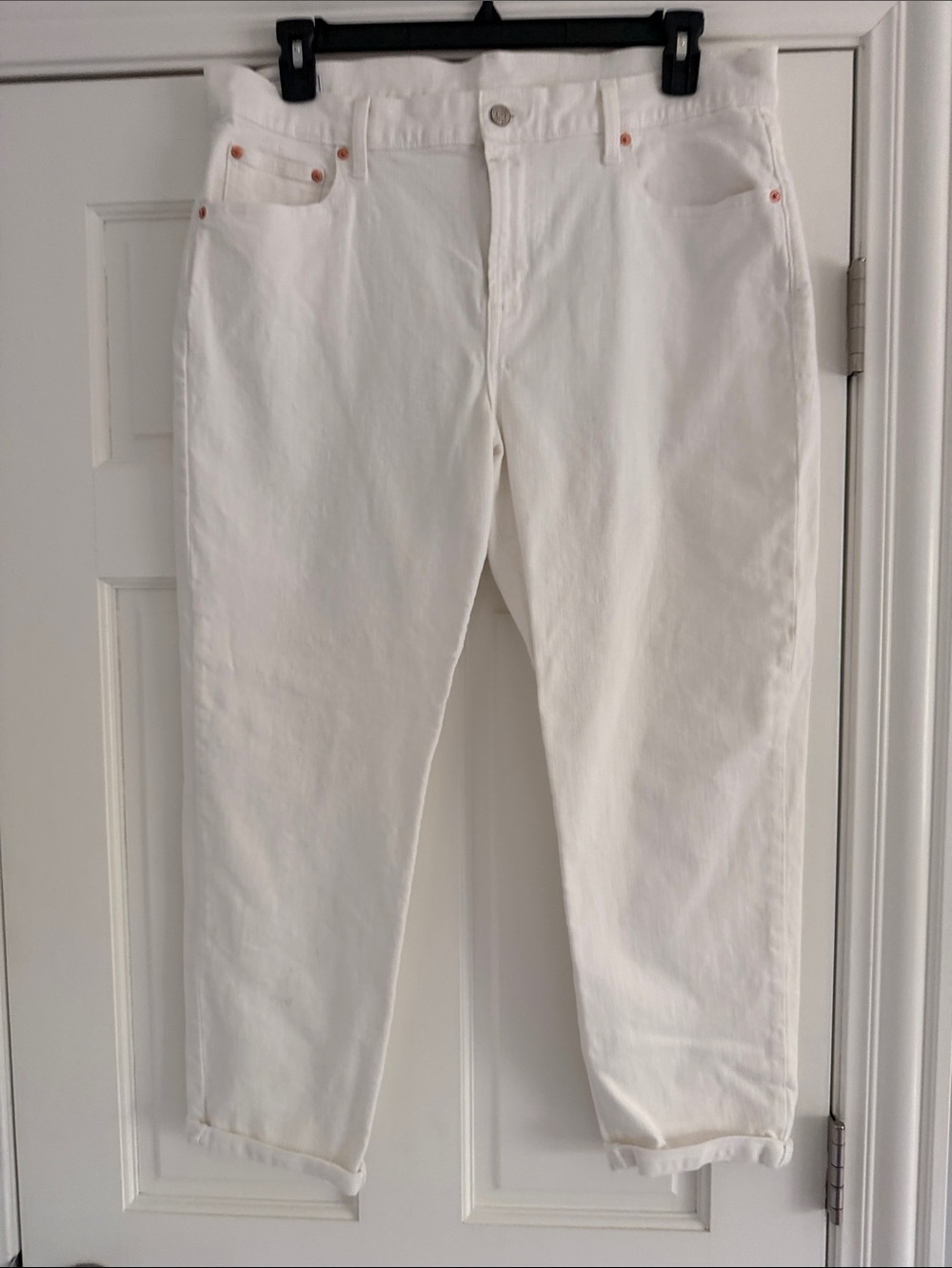 GAP White Boyfriend Jeans